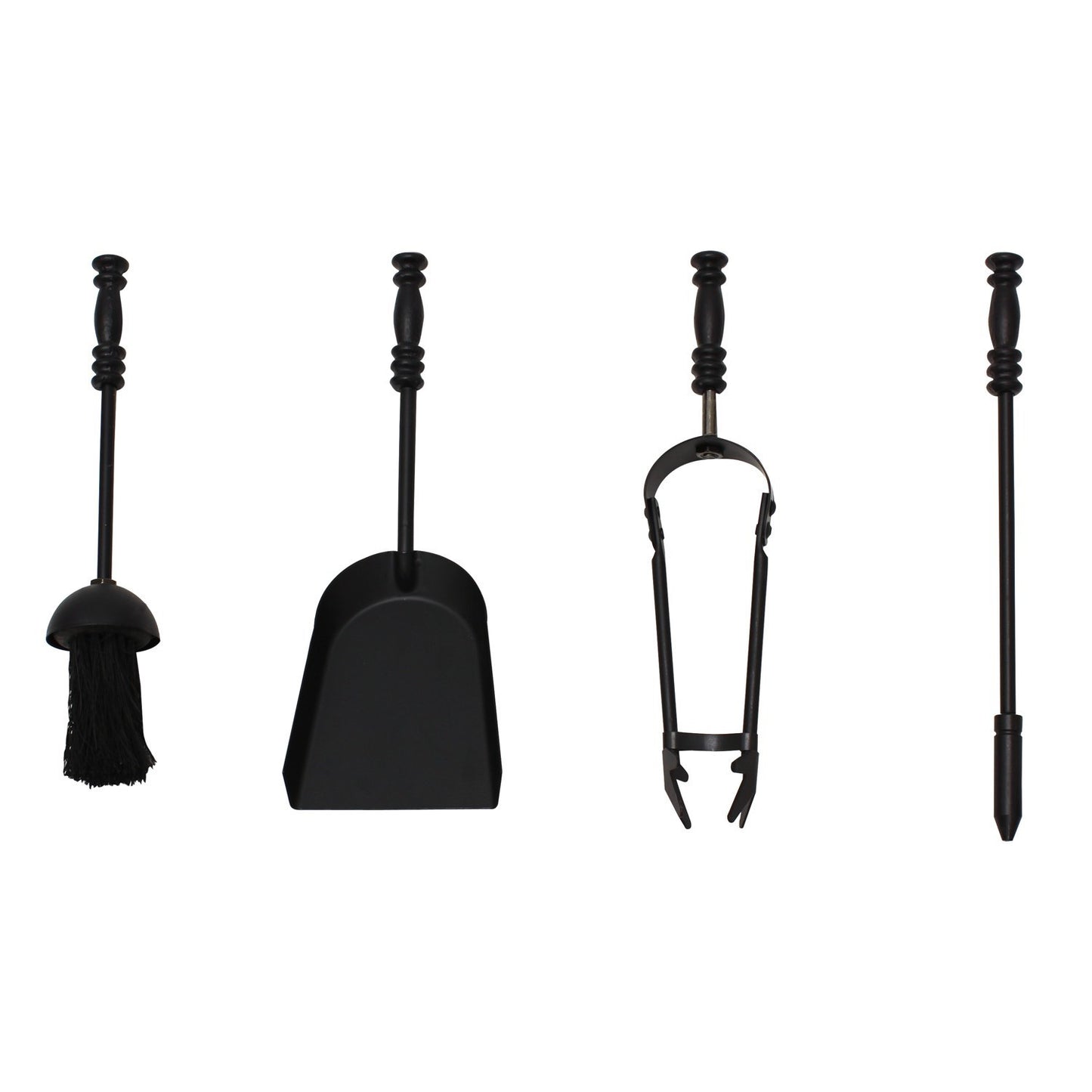 JVL Belvoir 4 Piece Black Companion Set