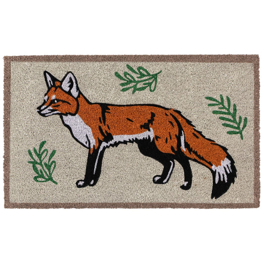 JVL Eco Friendly Fox Door Mat 45 x 75cm