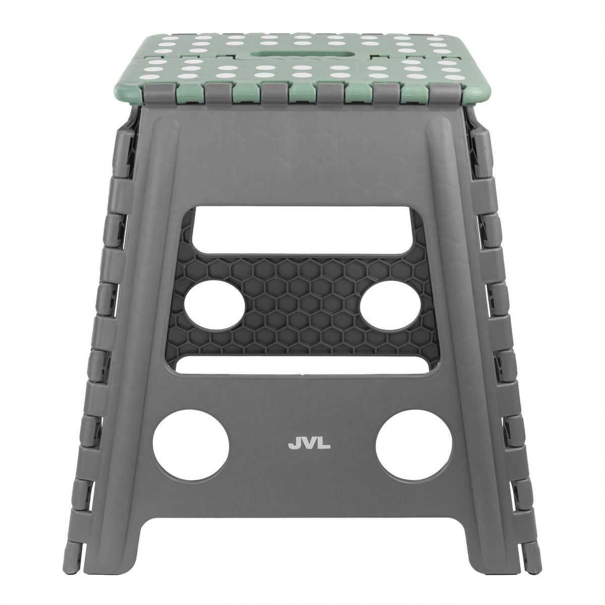 JVL Grey Large Folding Step Stool