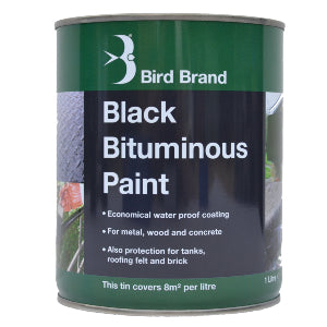 Bird Brand Black Bituminous Paint 1L