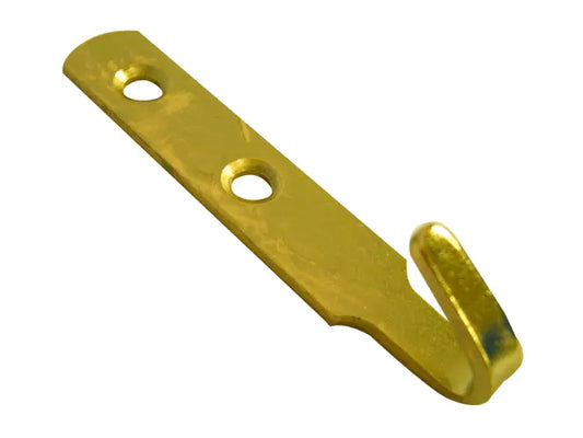 Select Hardware Brass Plated J Hook 2 Pack
