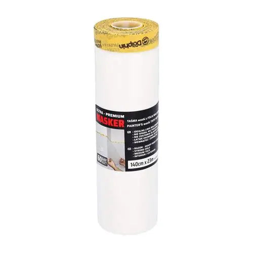 Dolphin Ultra Premium 60 Day Washi Tape with Plastic Drop Cloth 140cm x 23cm
