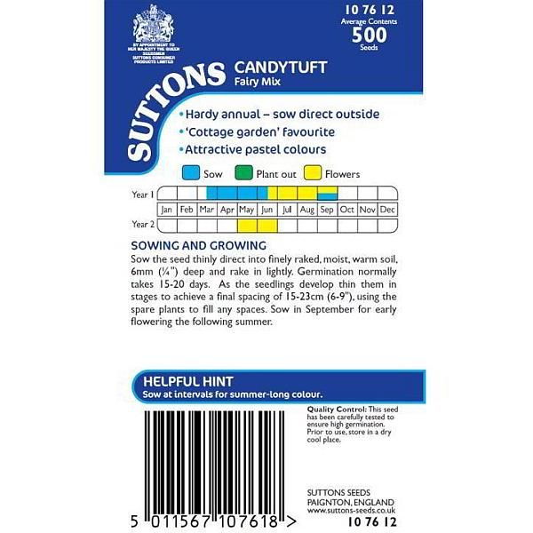 Suttons Candytuft Fairy Mix Seeds