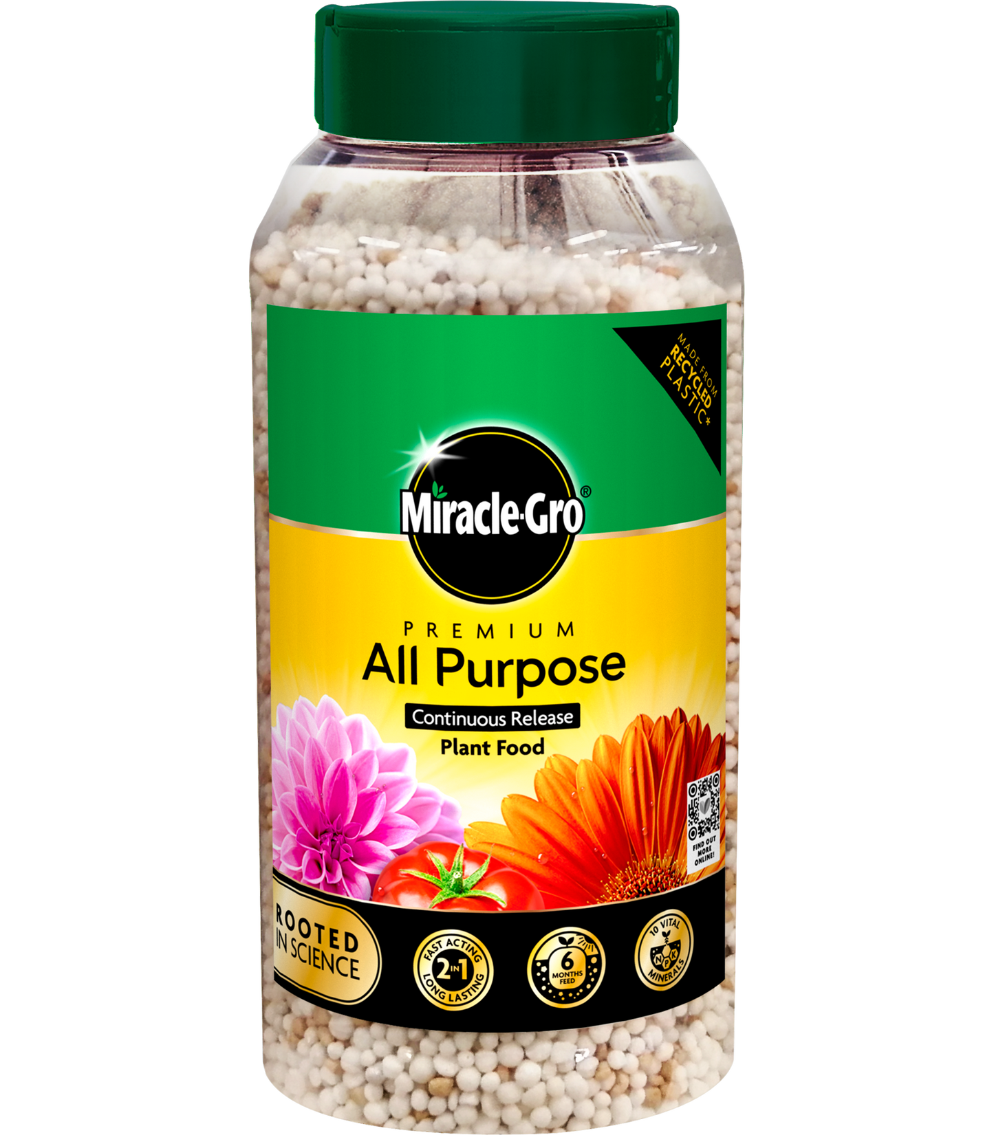 2 x Miracle Gro Premium All Purpose Continuous Release Plant Food 900g