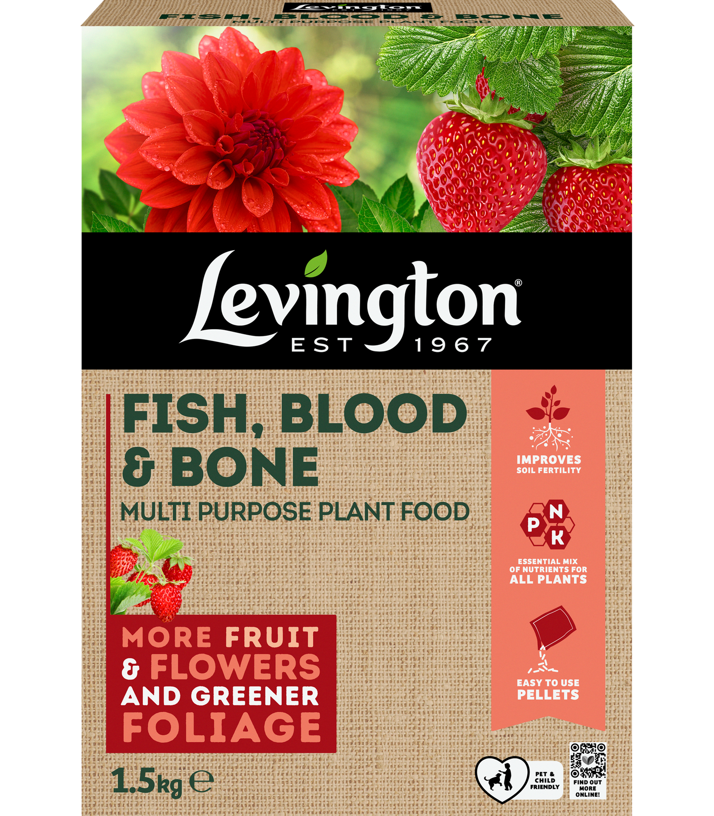 Levington Fish, Blood & Bone Plant Food 1.5kg