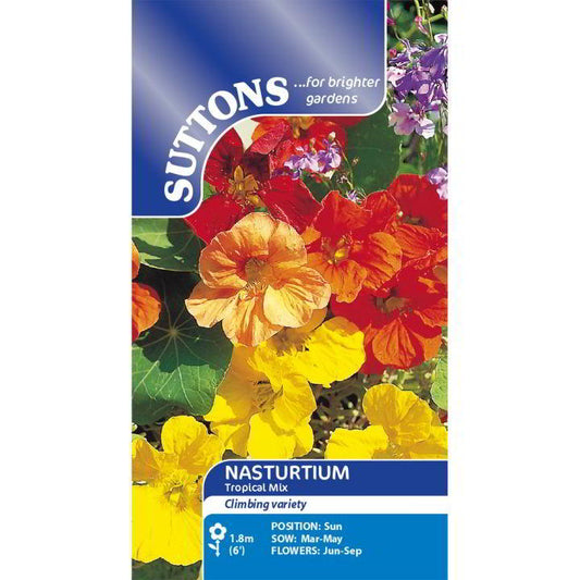 Suttons Nasturtium Tropical Mix Seeds