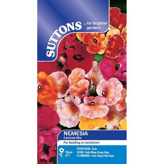 Suttons Nemesia Carnival Mix Seeds