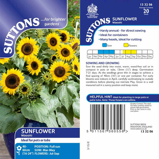 Suttons Sunflower Waooh! Seeds