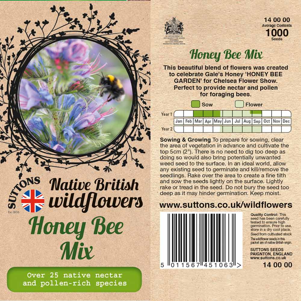 Suttons Honey Bee Mix Seeds