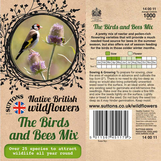 Suttons The Birds and Bees Mix Seeds