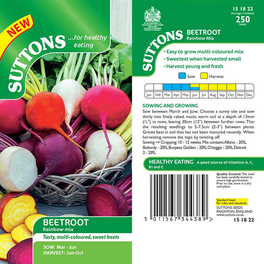 Suttons Beetroot Rainbow Mix Seeds