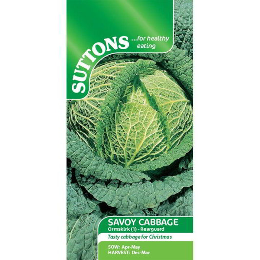 Suttons Savoy Cabbage Ormskirk 1 Rearguard Seeds