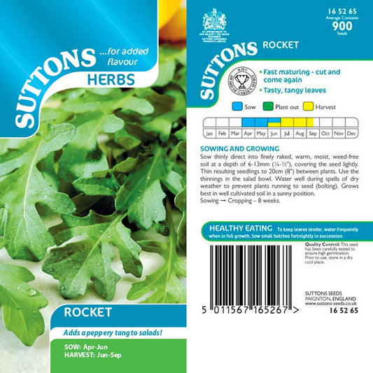 Suttons Herbs Rocket Seeds