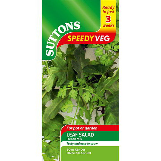 Suttons Speedy Veg Leaf Salad French Mix Seeds