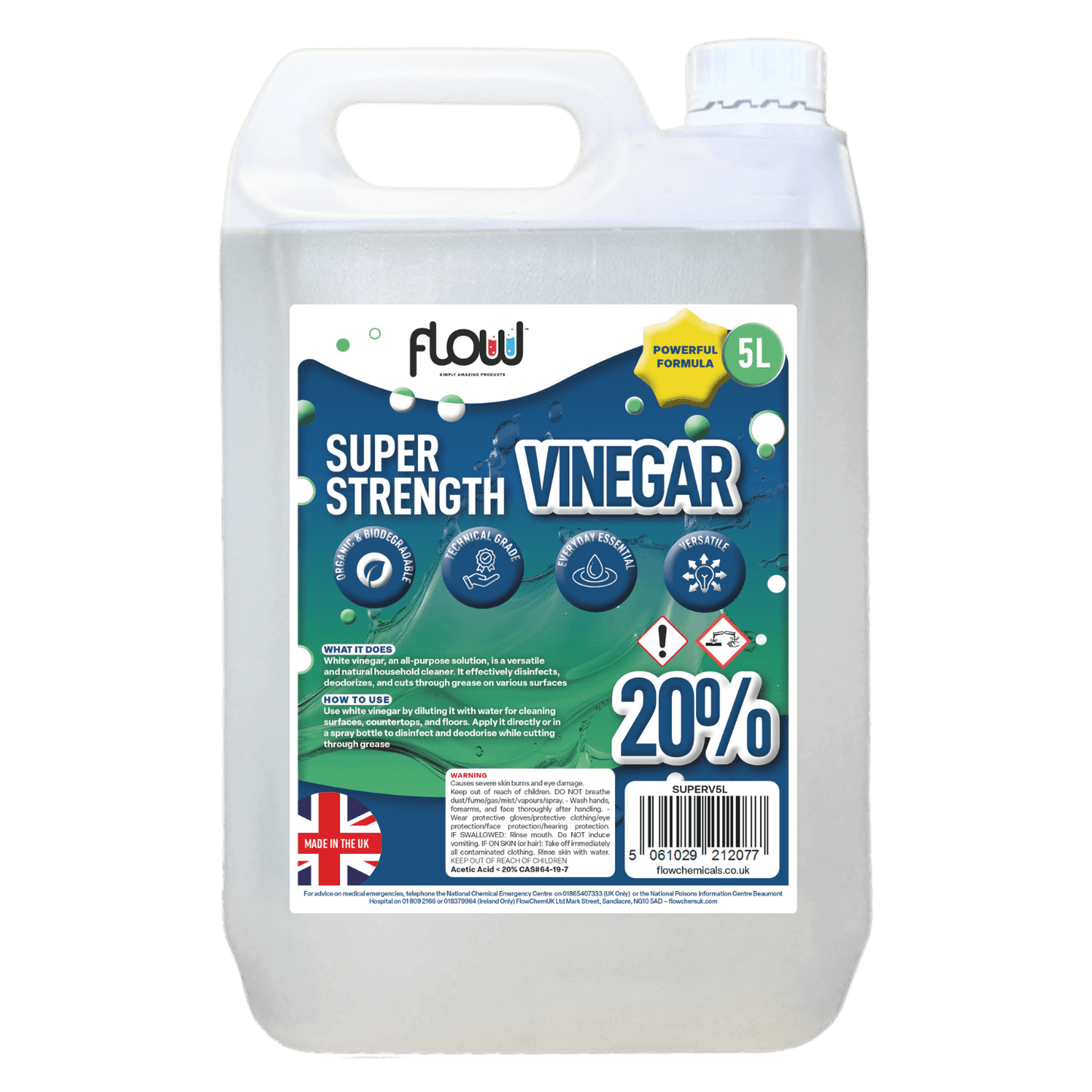 Flow Super Strength 20% Vinegar 5L