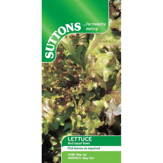 Suttons Lettuce Red Salad Bowl Seeds