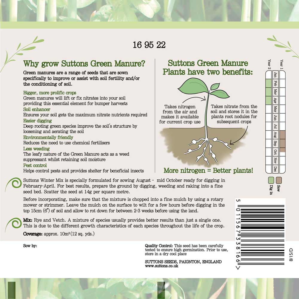 Suttons Green Manure Winter Mix Seeds
