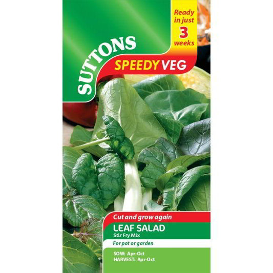 Suttons Speedy Veg Leaf Salad Stir Fry Mix Seeds