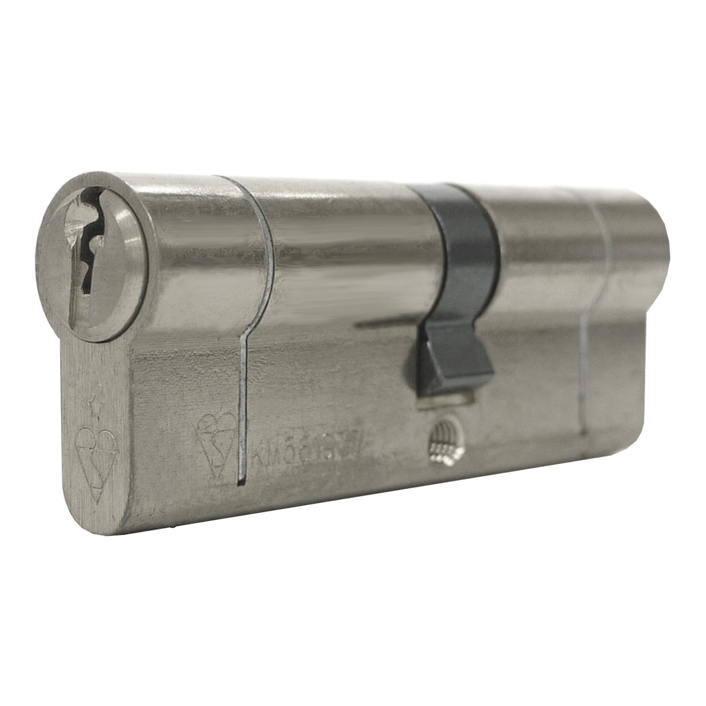 UAP Intelligent Hardware High Security 1* Kitemarked Euro Cylinder Satin Nickel 40 x 10 x 45mm