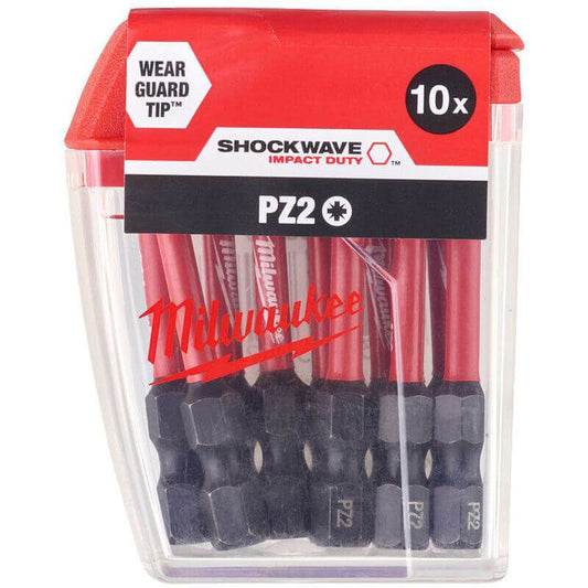 Milwaukee Shockwave PZ2 50mm Bits 10 Pack