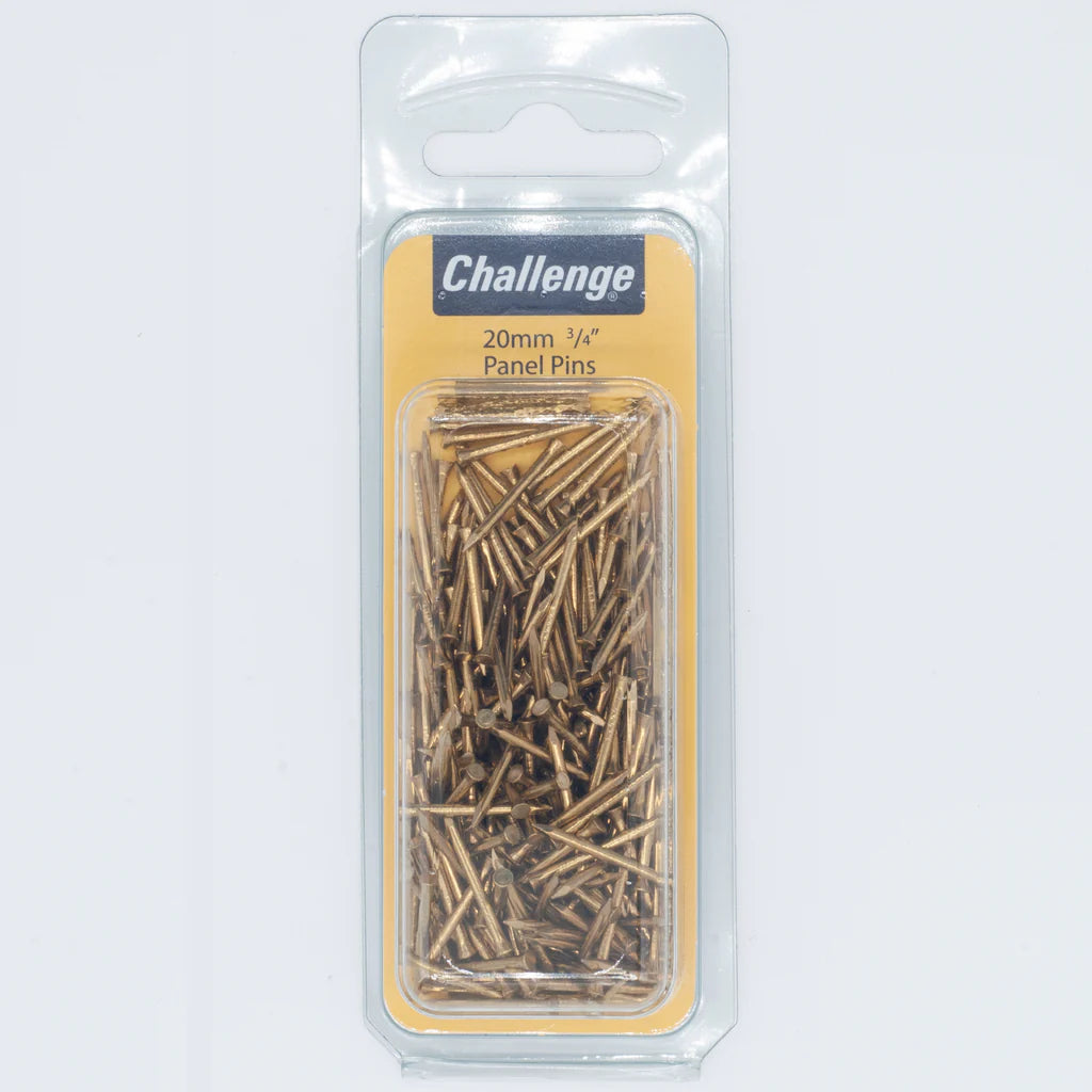 Challenge 20mm Solid Brass Panel Pins 60g