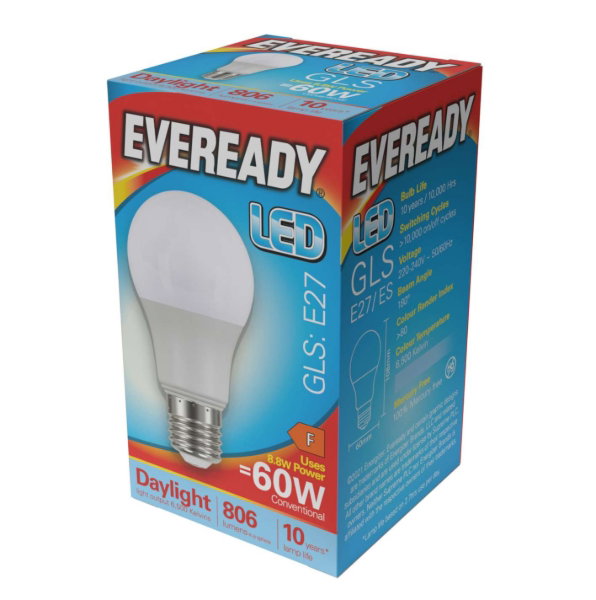 Eveready LED ES 60W Daylight GLS Bulb