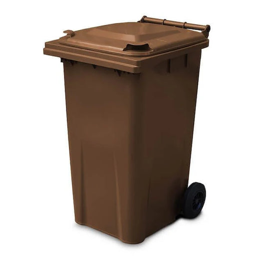 240L Brown Wheelie Bin