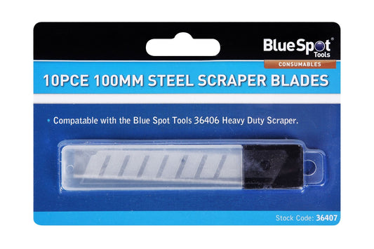 Blue Spot 4" Heavy Duty Scraper Blades 10 Pack