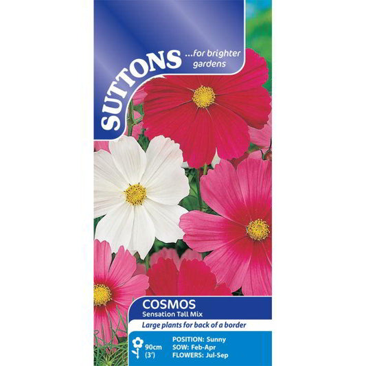 Suttons Cosmos Sensation Tall Mix Seeds