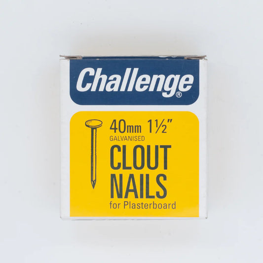 Challenge 40mm Galvanised Clout Nails 225g