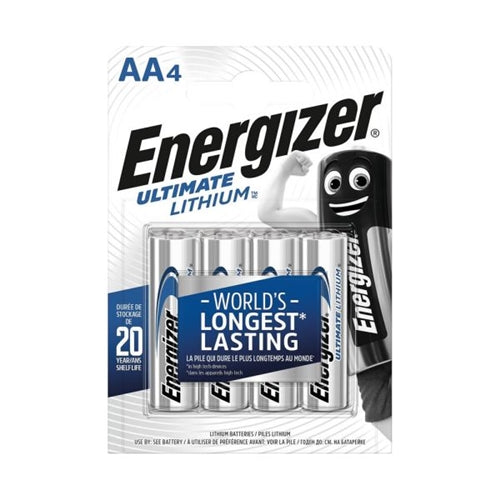 Energizer Ultimate Lithium AA Batteries 4 Pack
