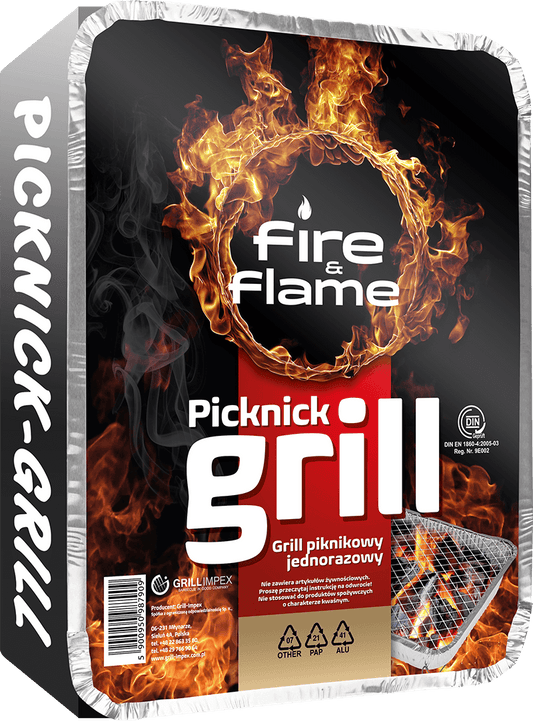 Fire & Flame Picknick Grill Single Use Disposable Barbecue