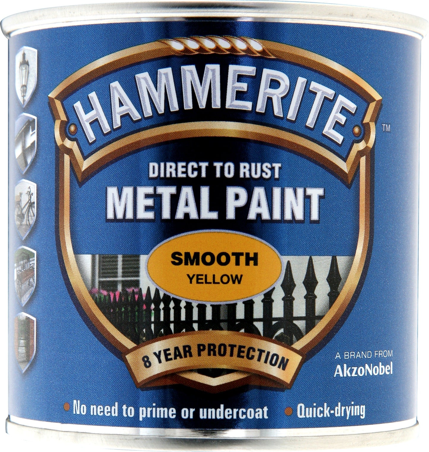 Hammerite Direct to Rust Metal Paint Smooth Yellow