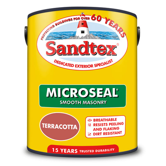 Sandtex Microseal Smooth Masonry Paint Terracotta 5L