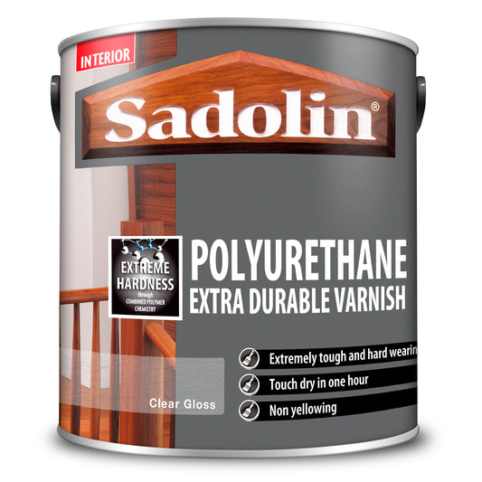 Sadolin Polyurethane Extra Durable Varnish Clear Gloss 2.5L