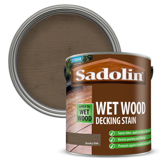 Sadolin Wet Wood Decking Stain Dusky Oak 2.5L