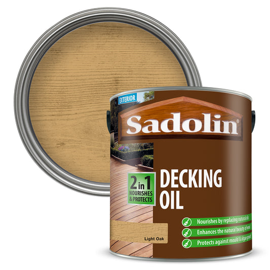 Sadolin 2 in 1 Decking Oil Light Oak 2.5L