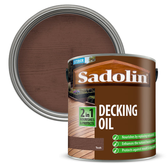 Sadolin 2 in 1 Decking Oil Teak 2.5L