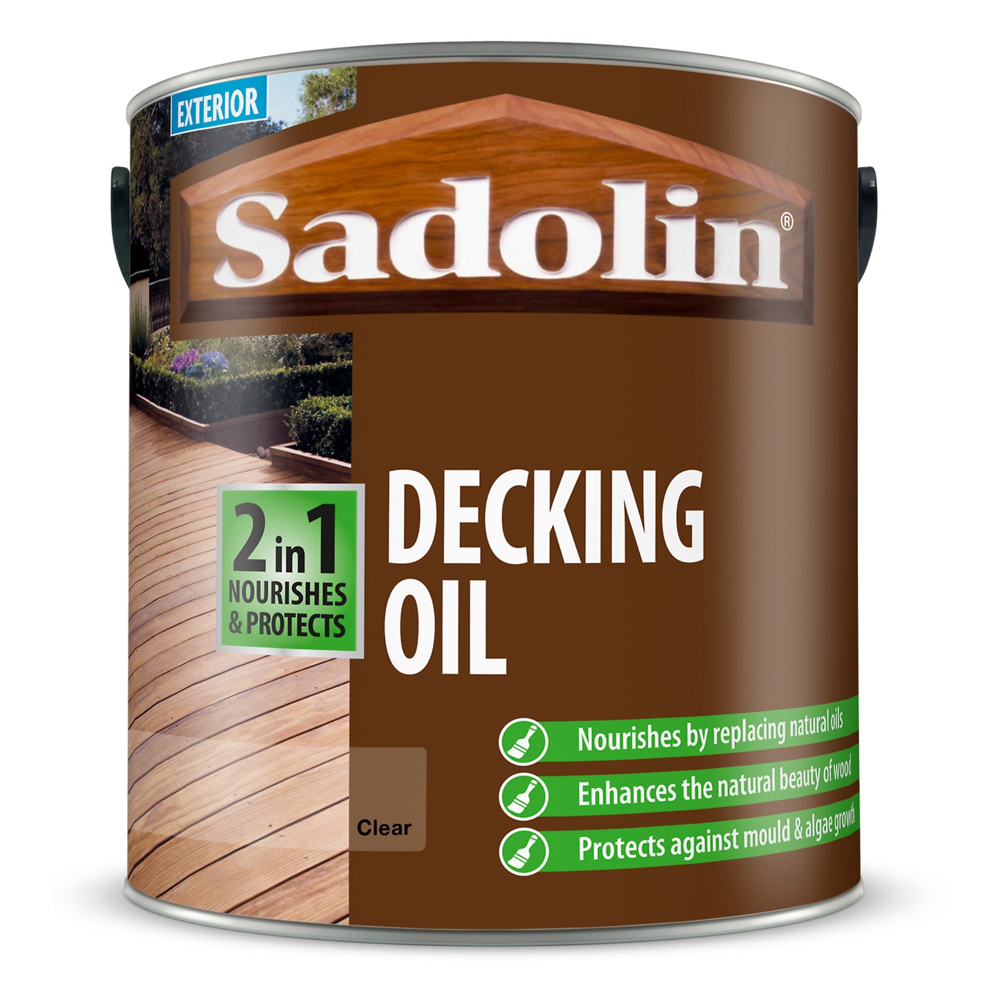 Sadolin 2 in 1 Decking Oil Clear 2.5L