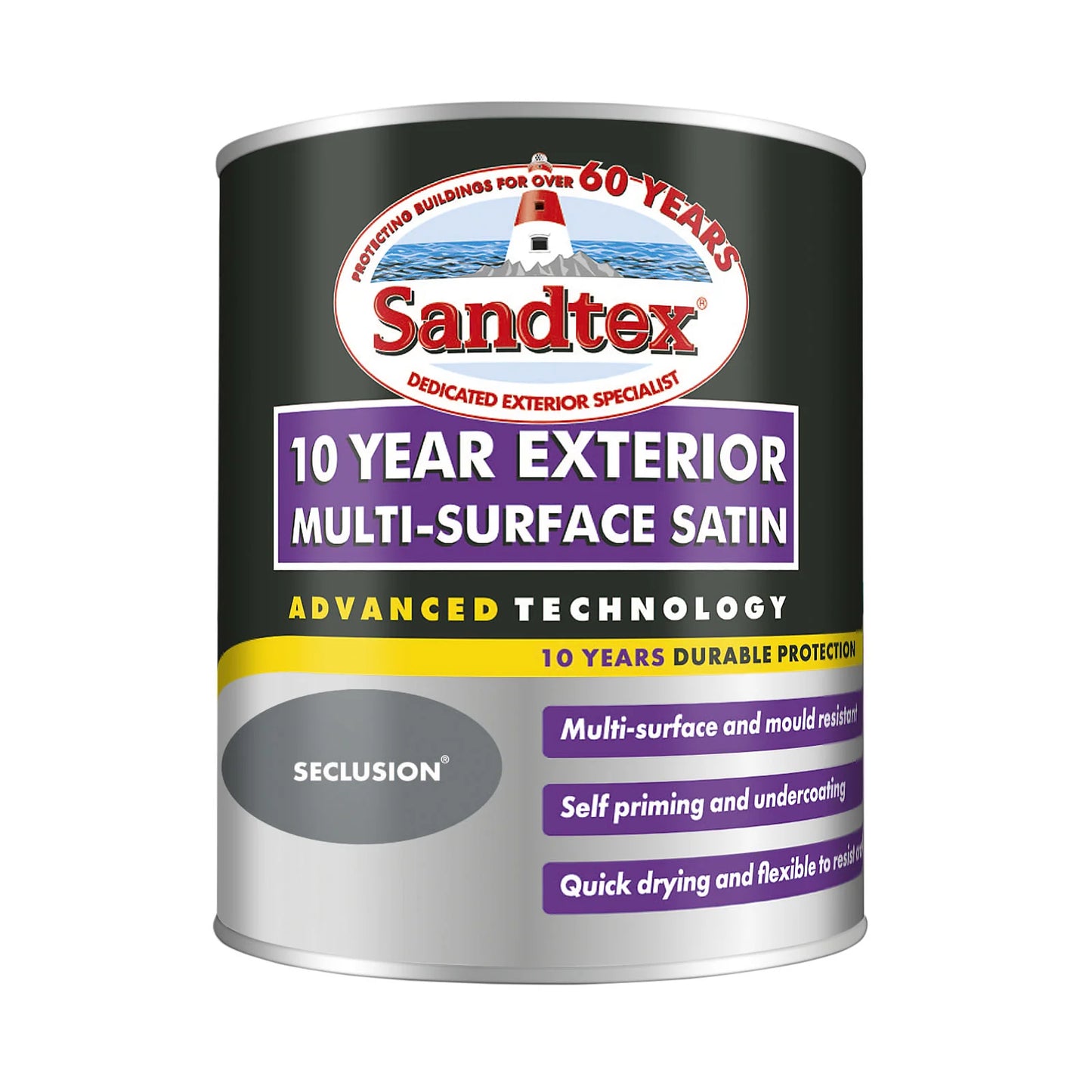 Sandtex 10 Year Multi Surface Satin Paint Seclusion