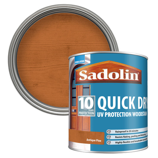 Sadolin 10 Year Quick Dry UV Protection Woodstain Antique Pine