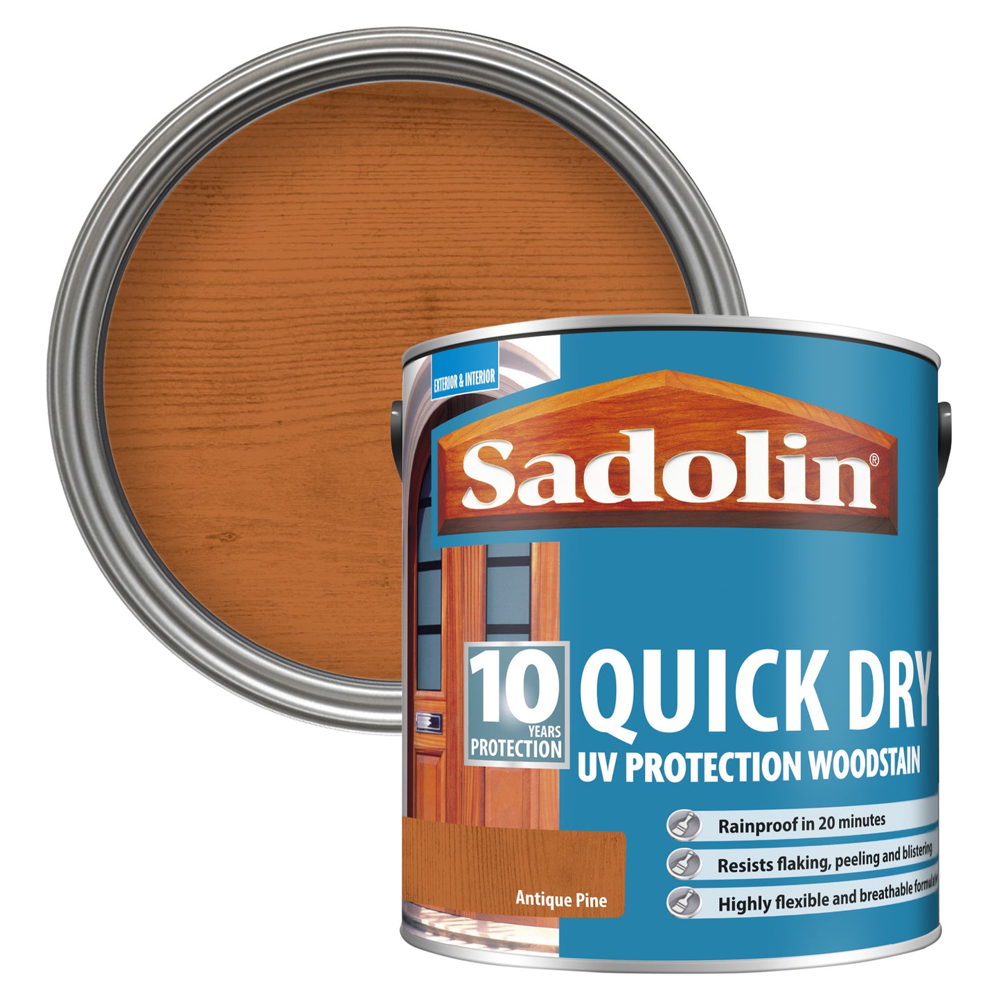 Sadolin 10 Year Quick Dry UV Protection Woodstain Antique Pine