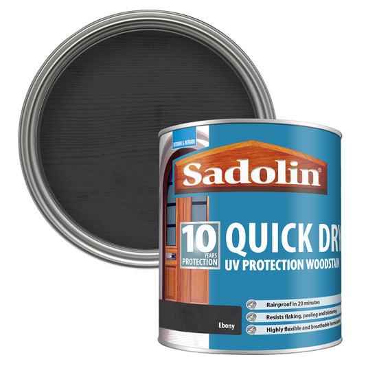 Sadolin 10 Year Quick Dry UV Protection Woodstain Ebony