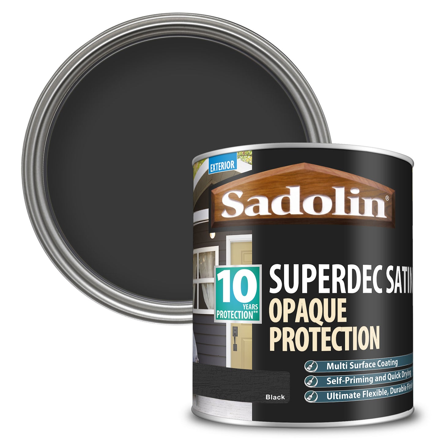 Sadolin Superdec Satin Opaque Protection Black 1L