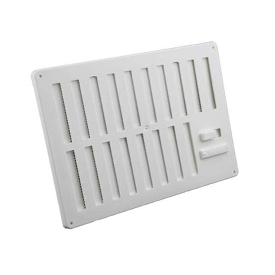 Stadium White Hit & Miss Ventilator with Fly Screen 9" x 6" - 2 Pack