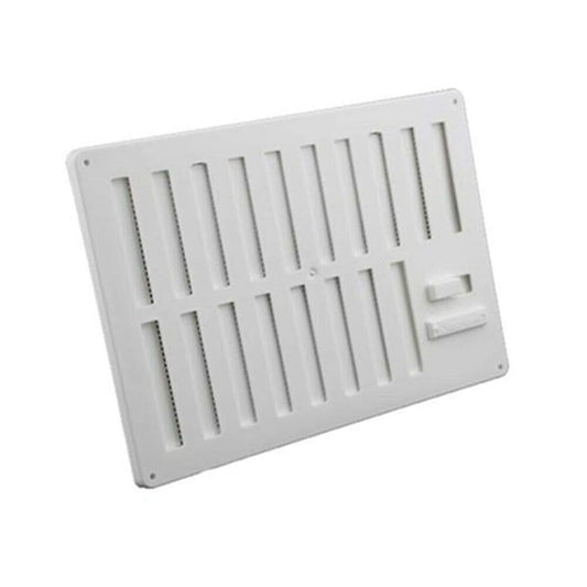 Stadium White Hit & Miss Ventilator with Fly Screen 9" x 6" - 2 Pack