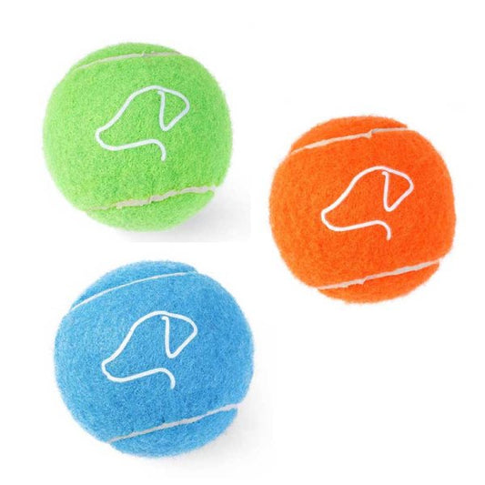 Zoon Throw & Fetch Pooch 6.5cm Tennis Balls 3 Pack