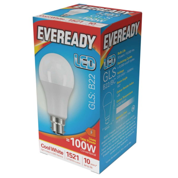 Eveready LED BC 100W Cool White GLS Bulb