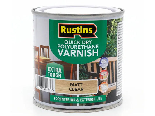 Rustins Quick Dry Polyurethane Varnish Clear Matt 250ml
