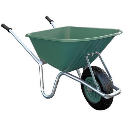 Round Tower 100L Green Poly Pan Wheelbarrow